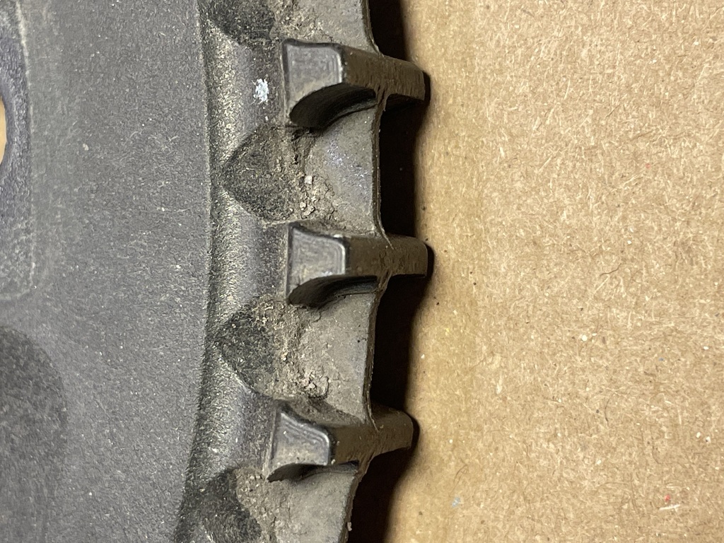 Worn chainring